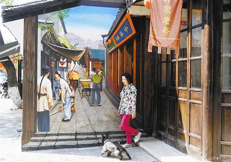 杭州3D艺术街开街 数十幅3D墙绘栩栩如生(图)