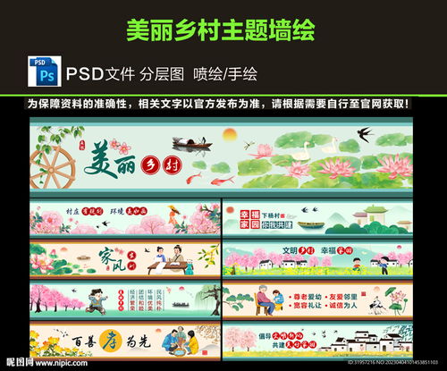 新农村美丽乡村墙绘图片设计图