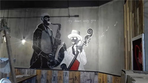 【餐馆墙绘qh9风景画手绘图墙面彩绘壁画淮安彩绘墙画工作室】- 