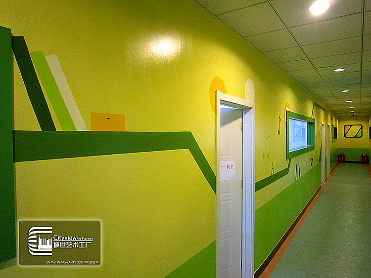 淄博城世艺术工厂墙绘作品--济南郑老师教育