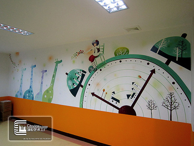 淄博城世艺术工厂墙绘作品--济南郑老师教育