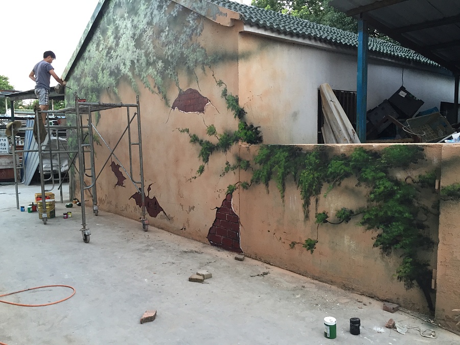 工厂级欧式风格特大副建筑墙绘|墙绘/立体画|其他|songsongjy - 原创设计作品 